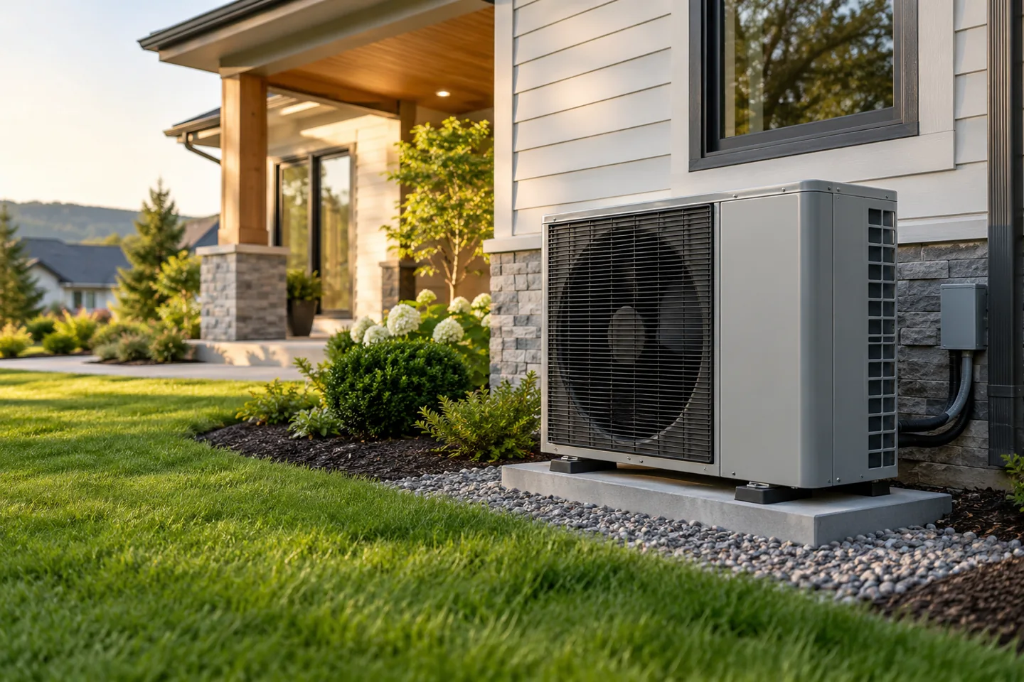 AI-generated hvac photography for a fictional website concept