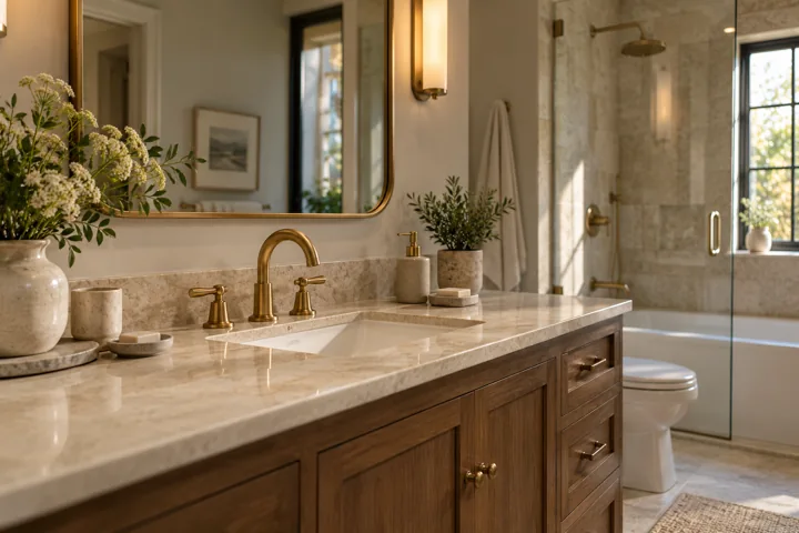 AI-generated plumbing photography for a fictional website concept